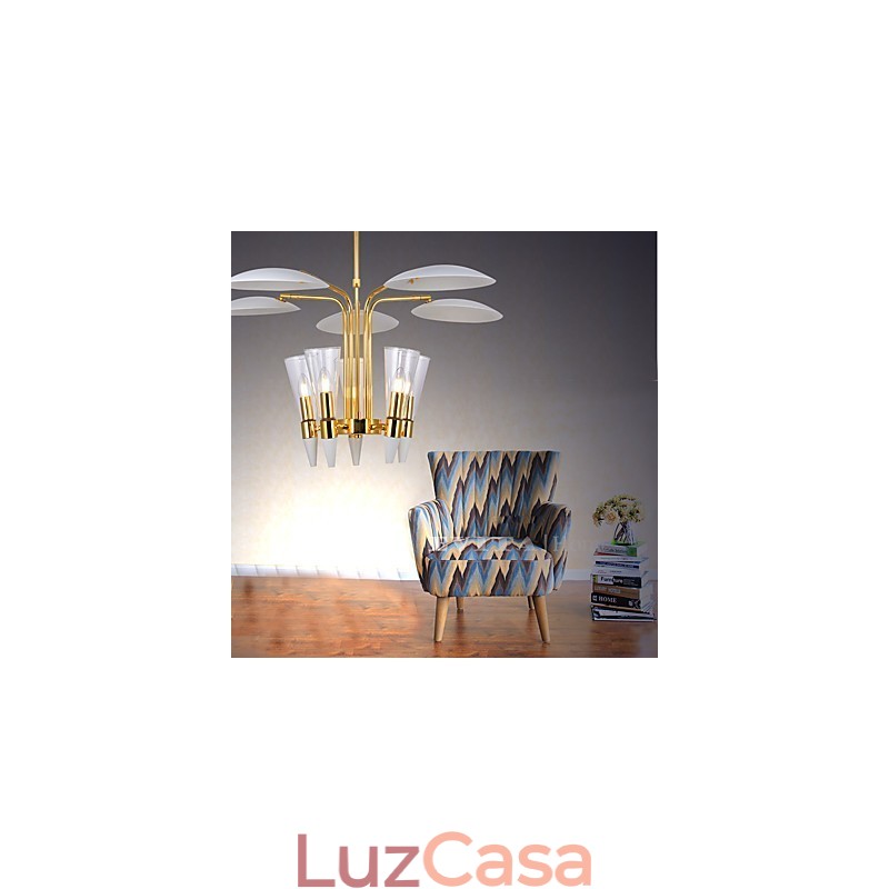 Lustre de arte personalizado com direção ajustável Lustre de lâmpada