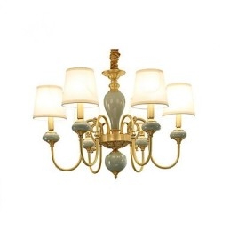 Lustre Tradicional Clássico Country Latão Recurso para Mini Estilo Metal 6 Lâmpadas