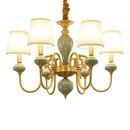 Lustre Tradicional Clássico Country Latão Recurso para Mini Estilo Metal 6 Lâmpadas
