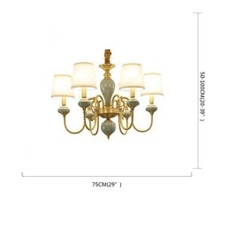 Lustre Tradicional Clássico Country Latão Recurso para Mini Estilo Metal 6 Lâmpadas