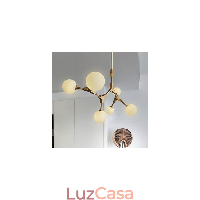 Recurso de pintura clássica tradicional para luminária pendente de madeira e bambu estilo mini