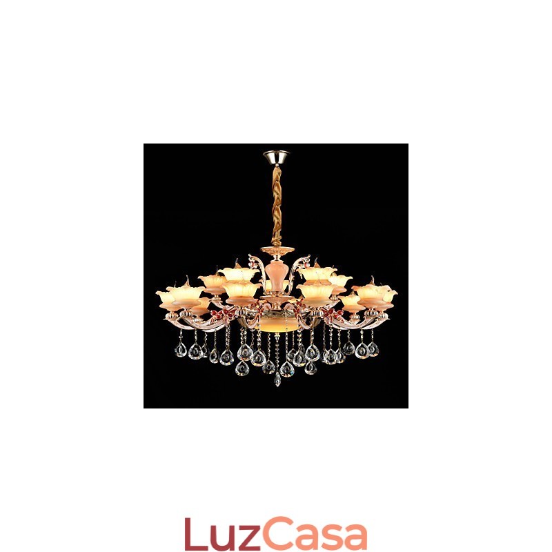 Luminária pendente de liga de zinco com recurso para cristal estilo mini metal interno lojas 15 lâmpadas