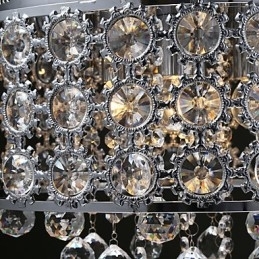 Lustre de cristal transparente K9 com 4 luzes Sunflower