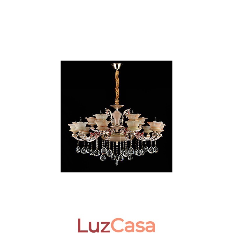 Luminária pendente de liga de zinco com recurso para cristal estilo mini metal interno lojas 15 lâmpadas