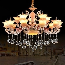 Luminária pendente de liga de zinco com recurso para cristal estilo mini metal interno lojas 15 lâmpadas