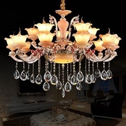 Luminária pendente de liga de zinco com recurso para cristal estilo mini metal interno lojas 15 lâmpadas