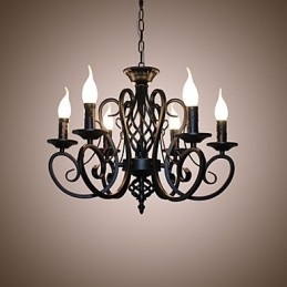 Lustre de estilo europeu, luzes de jantar, simples, originalidade, velas inovadoras, 6 luzes