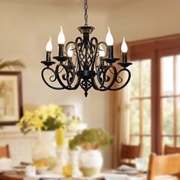 Lustre de estilo europeu, luzes de jantar, simples, originalidade, velas inovadoras, 6 luzes