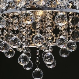 Lustre de cristal transparente K9 com 4 luzes Sunflower