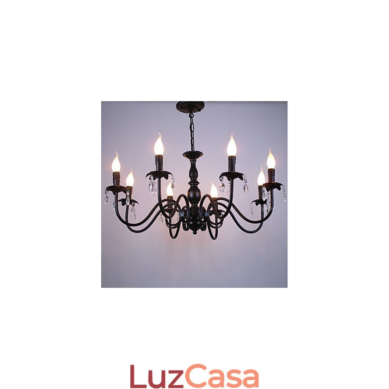 Lâmpada de vela de cristal estilo europeu lâmpada loja de roupas lâmpadas e lanternas decoração projeto droplight