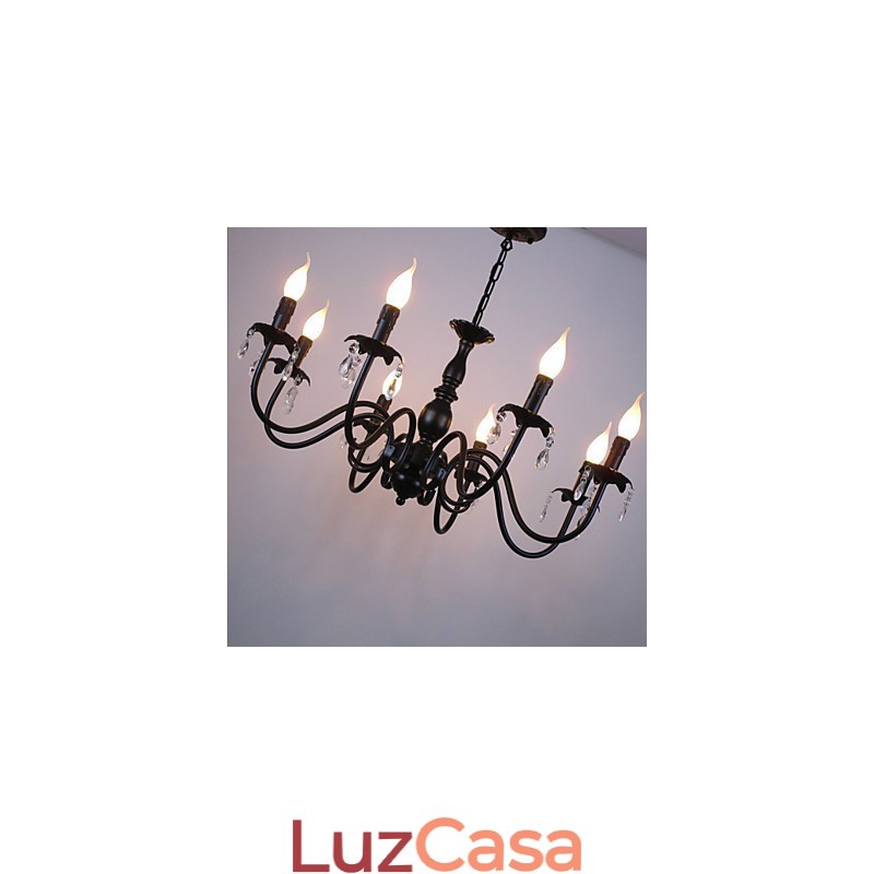 Lâmpada de vela de cristal estilo europeu lâmpada loja de roupas lâmpadas e lanternas decoração projeto droplight