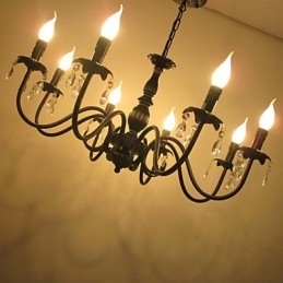 Lâmpada de vela de cristal estilo europeu lâmpada loja de roupas lâmpadas e lanternas decoração projeto droplight