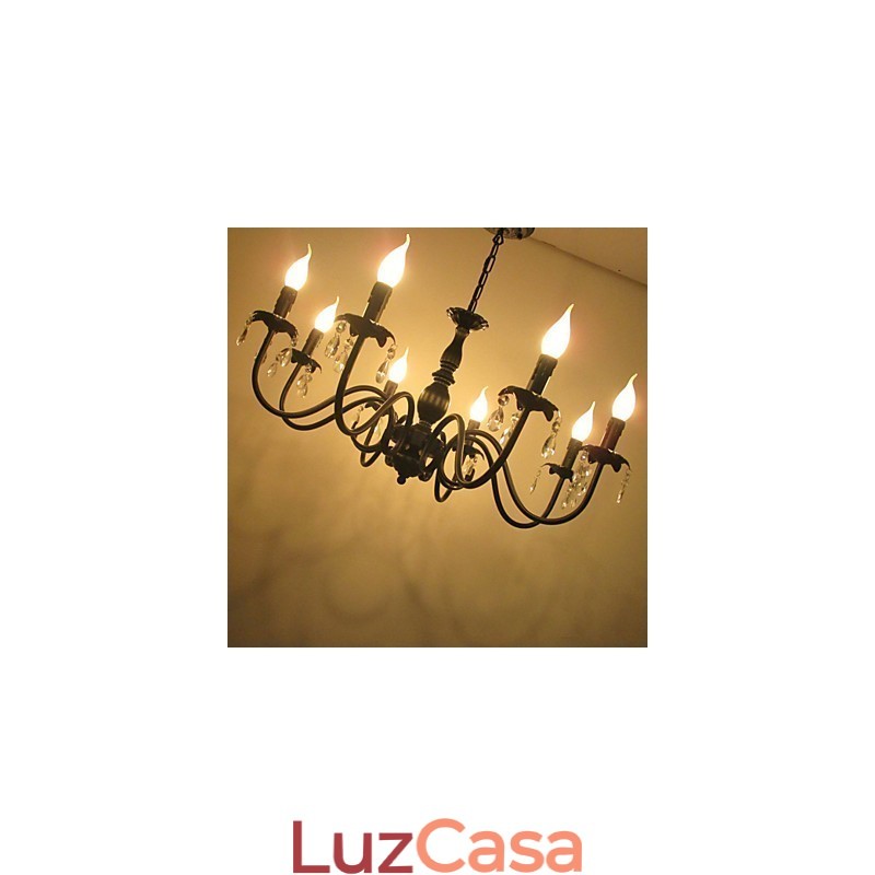 Lâmpada de vela de cristal estilo europeu lâmpada loja de roupas lâmpadas e lanternas decoração projeto droplight