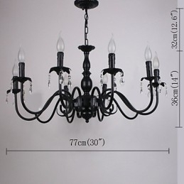 Lâmpada de vela de cristal estilo europeu lâmpada loja de roupas lâmpadas e lanternas decoração projeto droplight
