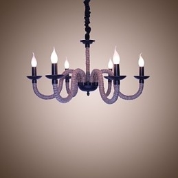 Loft Industrial Wind Vintage Ferro Lâmpadas Lojas Lustre Corda Lustre Luzes