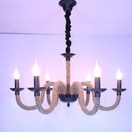 Loft Industrial Wind Vintage Ferro Lâmpadas Lojas Lustre Corda Lustre Luzes