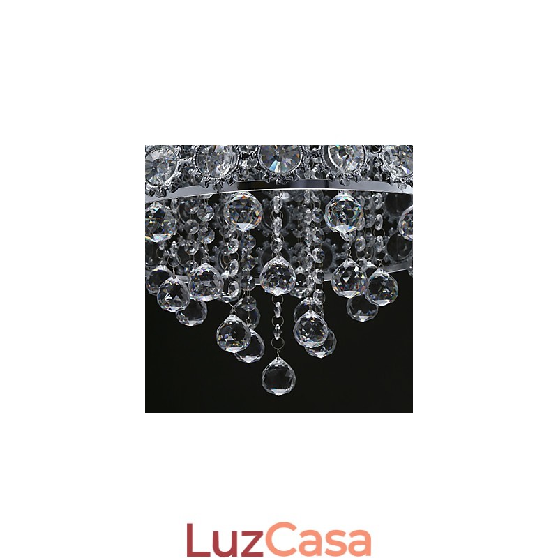 Lustre de cristal transparente K9 com 4 luzes Sunflower