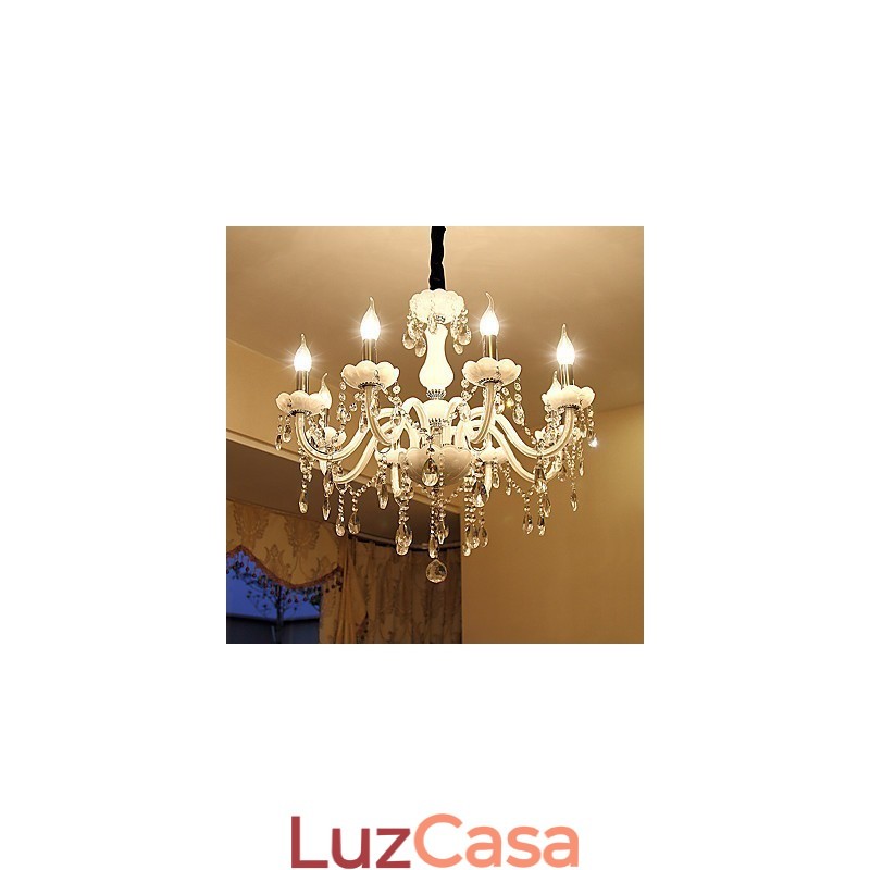 Moderno Contemporâneo Tradicional Clássico Outros Característica para Cristal Vela Estilo Lustre de Vidro