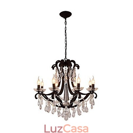 Lustre de cristal de 8 luzes moderno contemporâneo tradicional clássico rústico lodge vintage retrô lanterna tambor pintura country Lustre de cristal de 8 luzes moderno contemporâneo tradicional clássico rústico lodge vintage retrô lanterna tambor pintura country