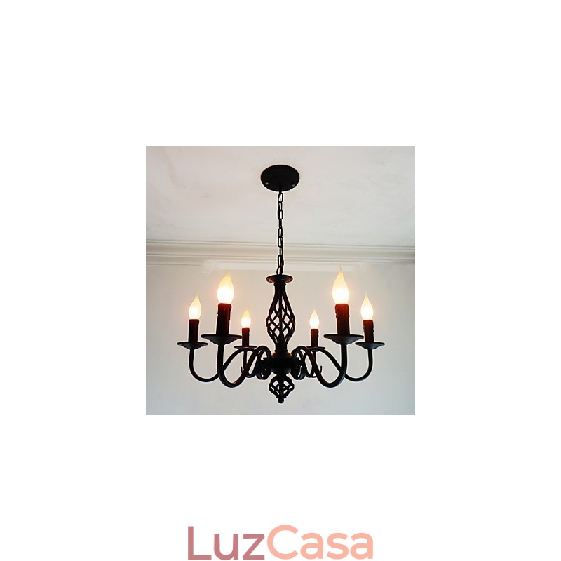 Artístico chique e moderno Outros apresentam para lustre de metal estilo vela em ambientes internos com 6 lâmpadas