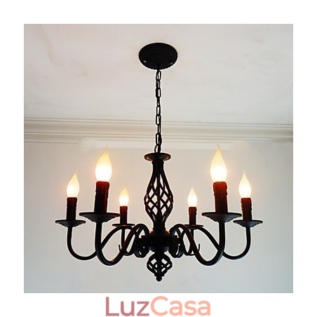 Artístico chique e moderno Outros apresentam para lustre de metal estilo vela em ambientes internos com 6 lâmpadas Artístico chique e moderno Outros apresentam para lustre de metal estilo vela em ambientes internos com 6 lâmpadas