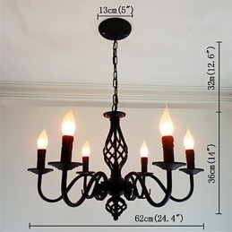 Artístico chique e moderno Outros apresentam para lustre de metal estilo vela em ambientes internos com 6 lâmpadas