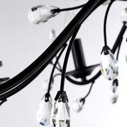 Lustre de cristal com 6 luzes, moderno, contemporâneo, tradicional, clássico, vintage, retrô, pintura country, recurso