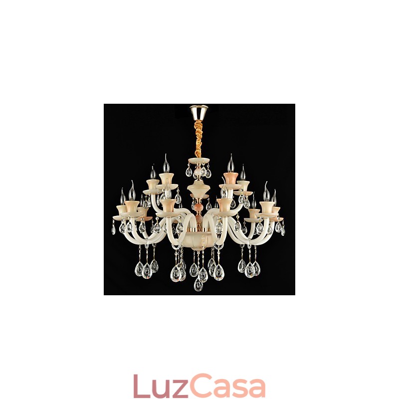 Lustre de jantar de metal estilo mini cristal moderno contemporâneo tradicional clássico galvanizado