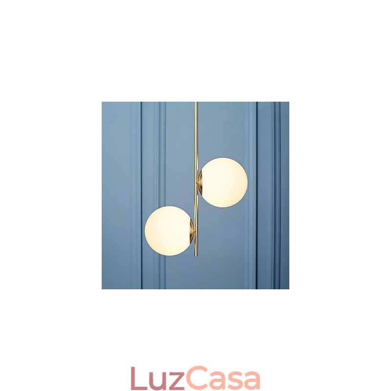 Pintura rústica de chalé para designers, lustre de 2 lâmpadas em metal para lojas internas