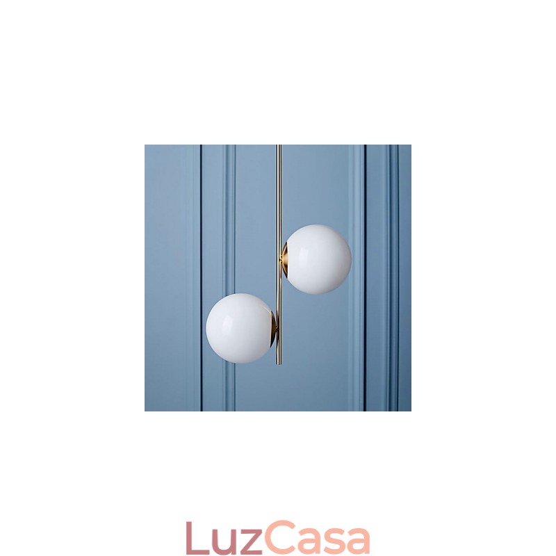 Pintura rústica de chalé para designers, lustre de 2 lâmpadas em metal para lojas internas