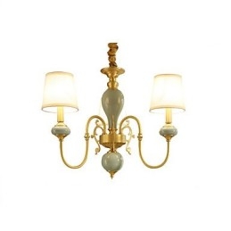 Lustre de latão tradicional clássico country para estilo mini metal com 3 lâmpadas