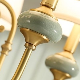 Lustre de latão tradicional clássico country para estilo mini metal com 3 lâmpadas