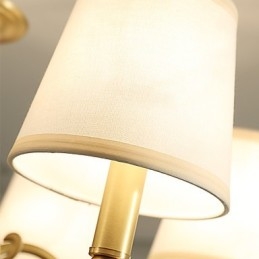 Lustre de latão tradicional clássico country para estilo mini metal com 3 lâmpadas