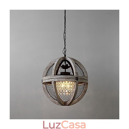 Vintage Metal Amercian Industrial Loft Pintura Cor Lustre de Madeira Lâmpada Pendente Decoração Interna Lâmpada