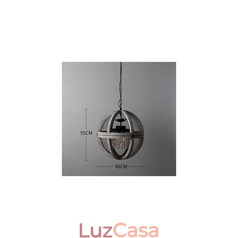 Vintage Metal Amercian Industrial Loft Pintura Cor Lustre de Madeira Lâmpada Pendente Decoração Interna Lâmpada