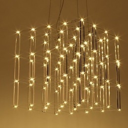 Lustre moderno de aço inoxidável, luminária para loft