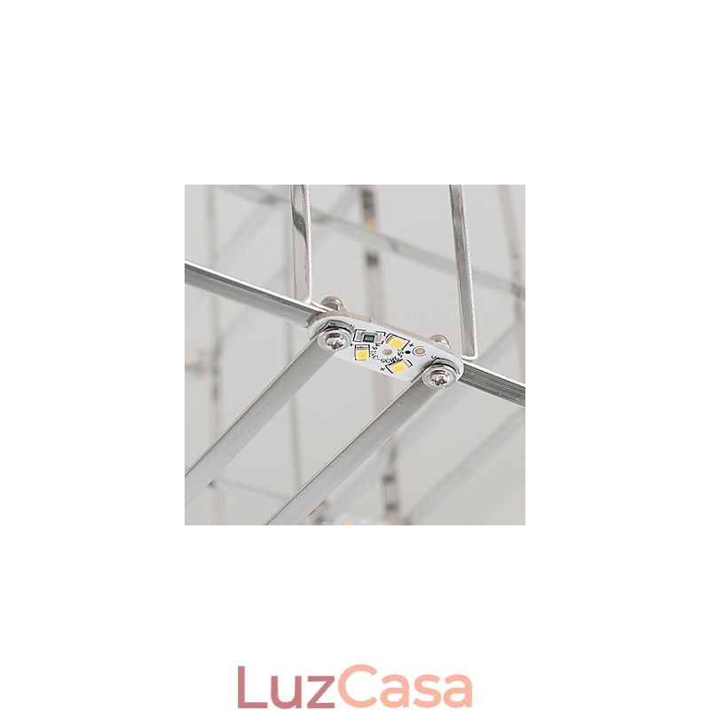 Lustre moderno de aço inoxidável, luminária para loft