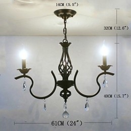 Lustre de cristal estilo europeu Lustre pequeno Lâmpadas criativas simples