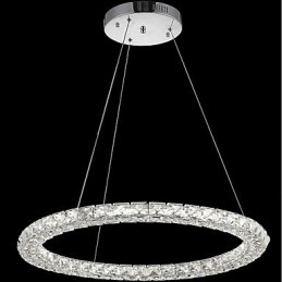 Anel de cristal pingente luz moderna lustre de cristal luzes de teto luminárias internas reguláveis com controle remoto