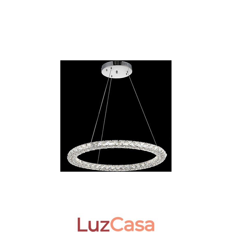 Anel de cristal pingente luz moderna lustre de cristal luzes de teto luminárias internas reguláveis com controle remoto