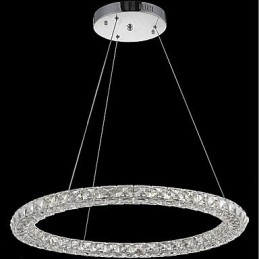 Anel de cristal pingente luz moderna lustre de cristal luzes de teto luminárias internas reguláveis com controle remoto