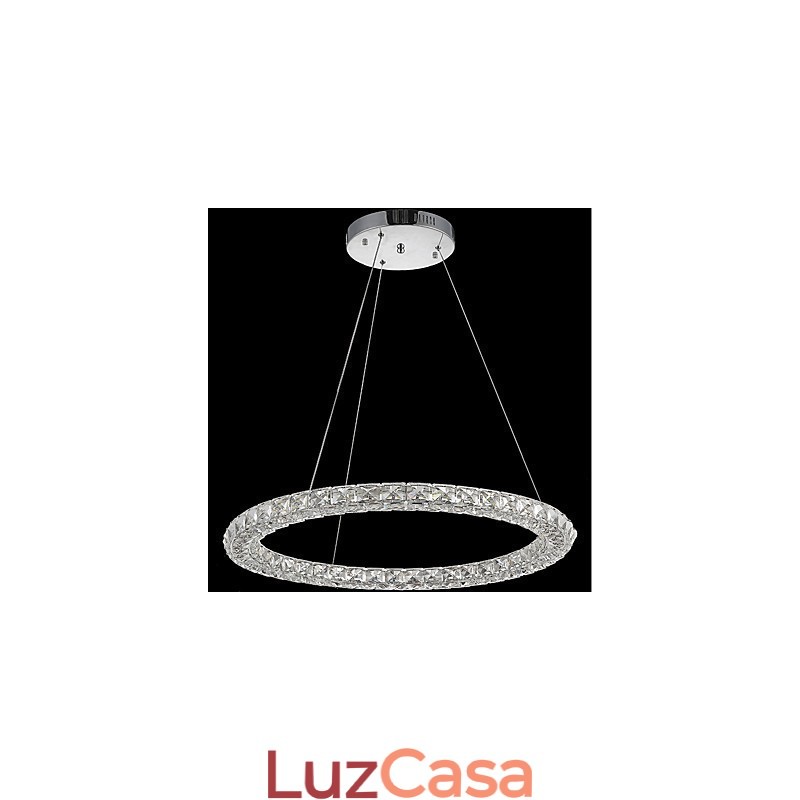 Anel de cristal pingente luz moderna lustre de cristal luzes de teto luminárias internas reguláveis com controle remoto