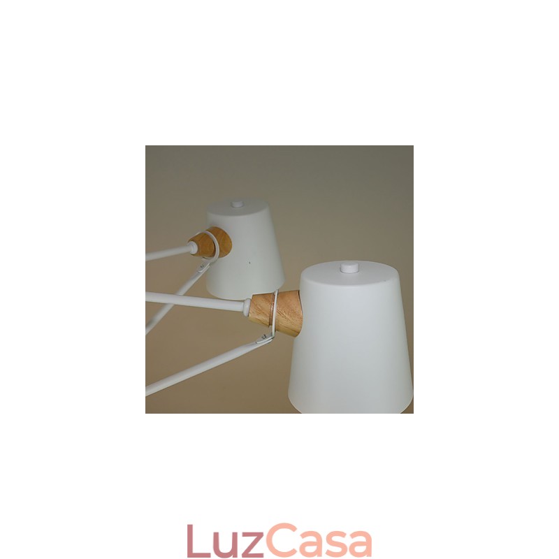 4 Luz Multi Cores Macaron Madeira Vintage Pintura Característica Lustre de Metal