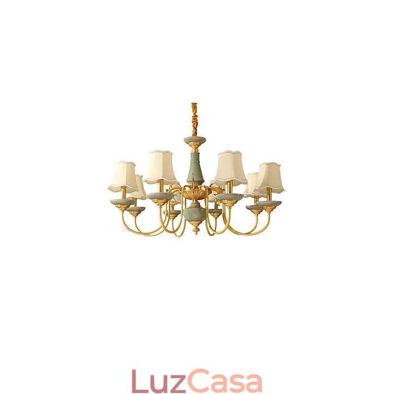 Lustre todo em cobre Lustre decorativo em jade KP8