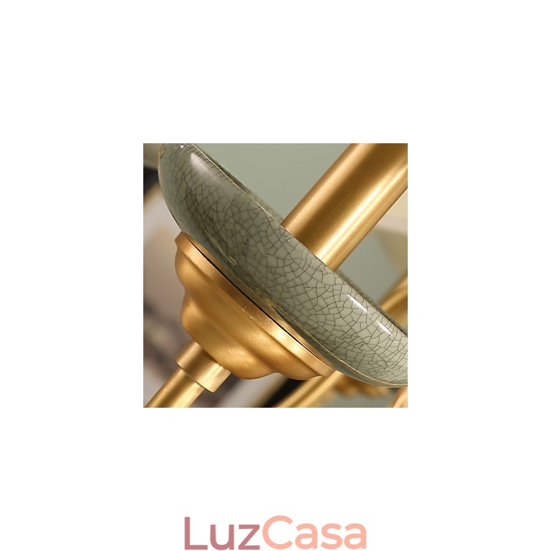 Lustre todo em cobre Lustre decorativo em jade KP8
