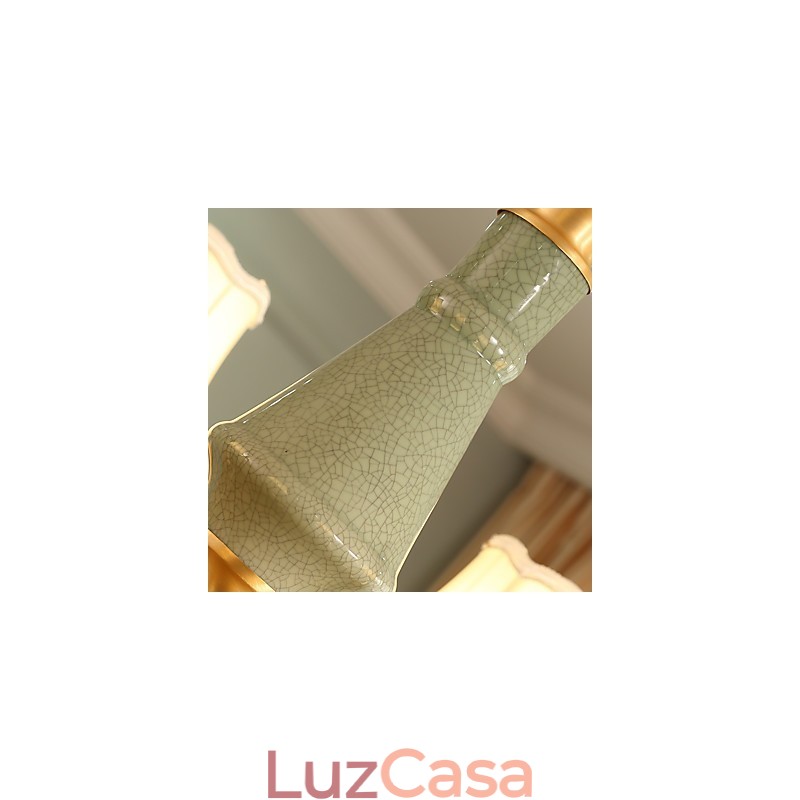 Lustre todo em cobre Lustre decorativo em jade KP8