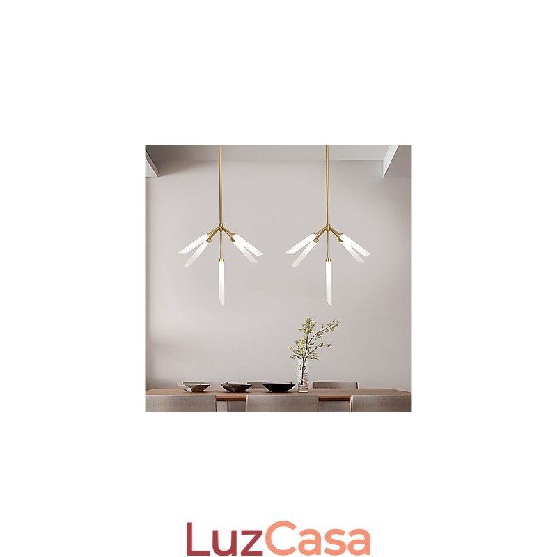 Lustre moderno e contemporâneo personalizado estilo mini de 5 luzes