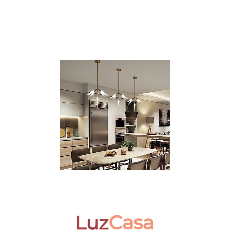 Lustre moderno e contemporâneo personalizado estilo mini de 5 luzes