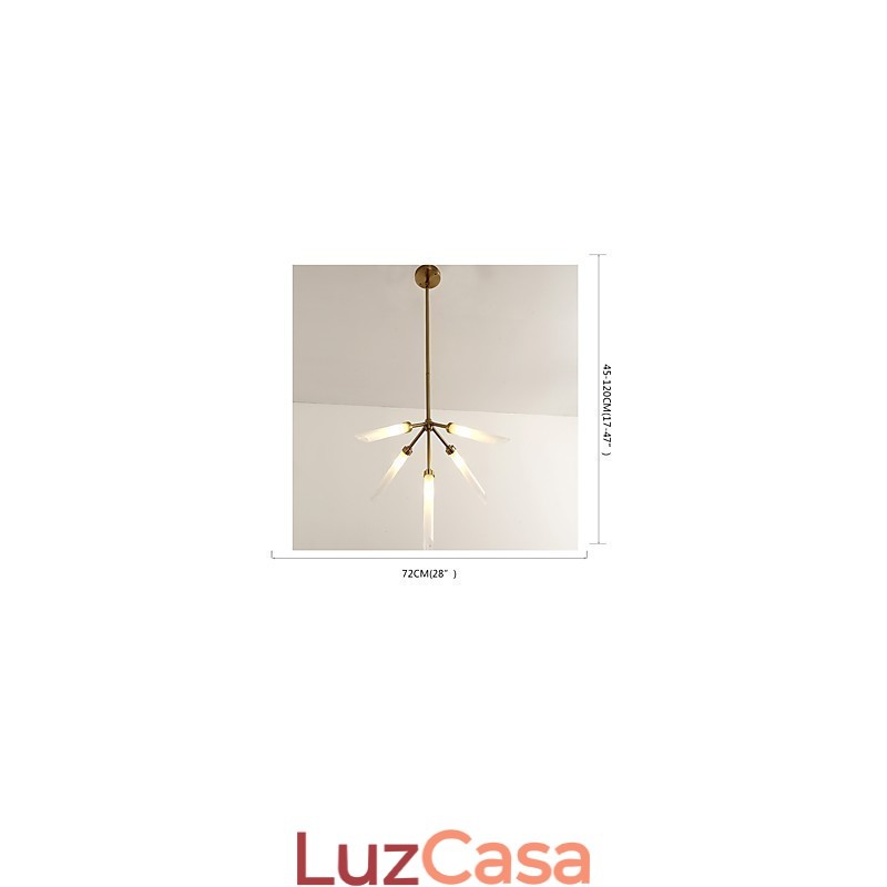 Lustre moderno e contemporâneo personalizado estilo mini de 5 luzes