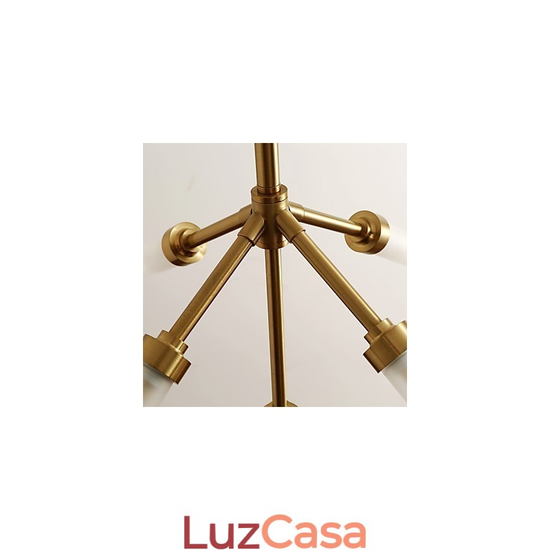 Lustre moderno e contemporâneo personalizado estilo mini de 5 luzes